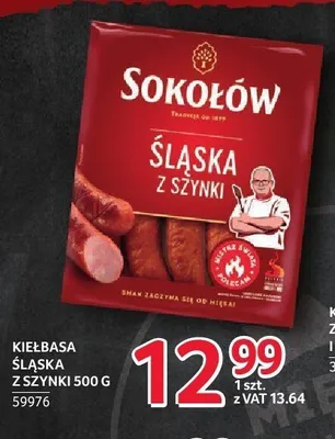 Kiełbasa śląska z szynki Sokołów promocja w Selgros
