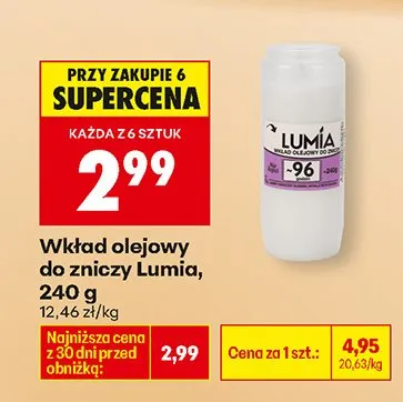 Wkład olejowy do znicza 96 h promocja w Biedronka
