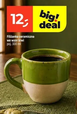 Filiżanka ceramiczna we wzór kiwi 300 ml promocja w Dealz