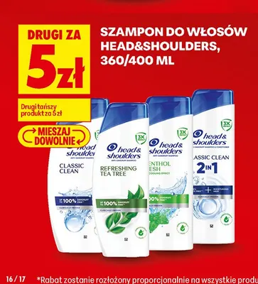 Szampon do włosów Head & Shoulders Classic Clean 2in1 promocja w Biedronka