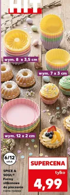 Formy silikonowe do pieczenia różne rodzaje obiadowy, wym. 12 x 2 cm promocja w Kaufland