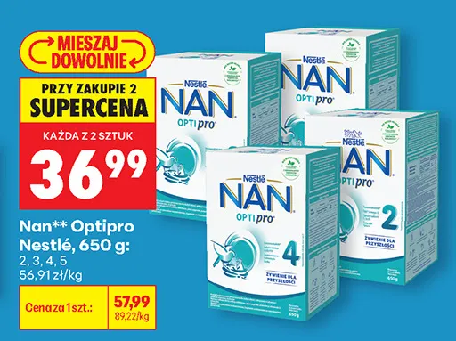 Mleko modyfikowane Nan Optipro 3 promocja w Biedronka