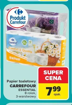 Papier toaletowy Carrefour Essential promocja w Carrefour Market