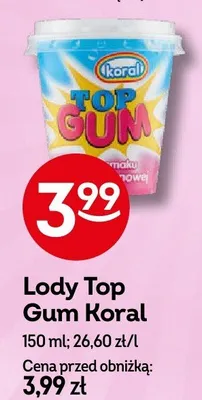 Lody Top Gum promocja w Żabka