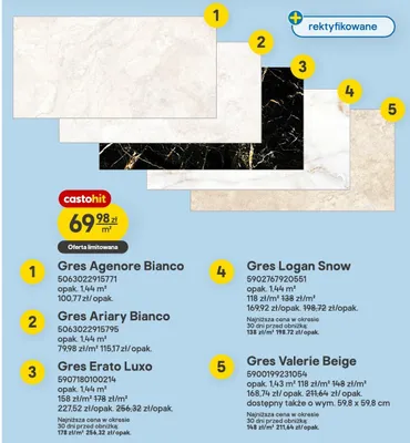 Gres Valerie Beige promocja w Castorama