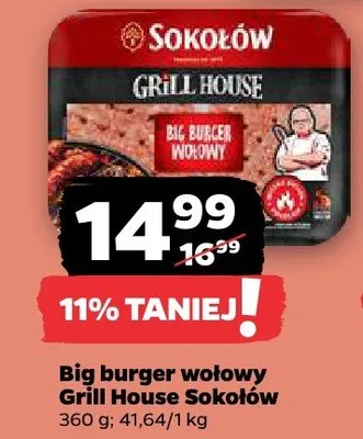 Big burger wołowy Grill House Sokołów promocja w Netto