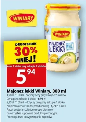 Majonez lekki promocja w Twój Market