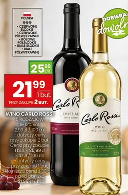 Wino białe Carlo Rossi White Medium Dry promocja w Twój Market
