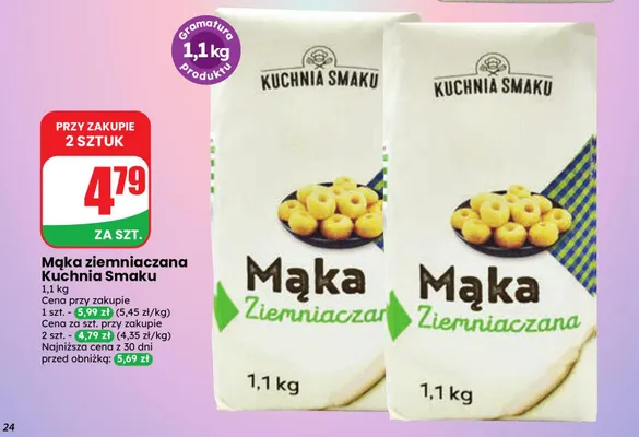 Mąka ziemniaczana Kuchnia Smaku promocja w Dino