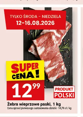 Żebra wieprzowe paski promocja w Twój Market