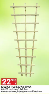 Kratka trapezowa Kinga drewno sosnowe, impregnowana ciśnieniowo promocja w Merkury Market