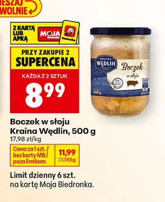 Boczek w słoju Kraina Wędlin promocja w Biedronka