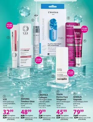 Płatki pod oczy kolagenowe Collagen redukujące cienie i obrzęki promocja w Hebe