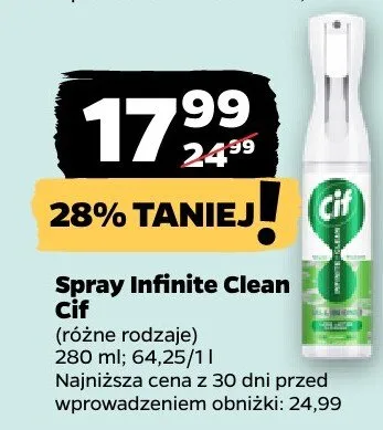 Spray Infinite Clean promocja w Netto