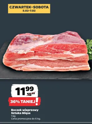 Boczek wieprzowy 1 kg promocja w Netto