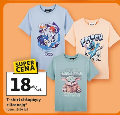 T-shirt chłopięcy z licencją promocja w Auchan