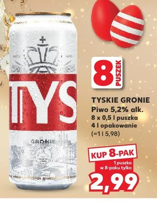 Piwo Gronie 5,2% alk. promocja w Kaufland