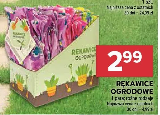 Rękawice ogrodowe promocja w Stokrotka