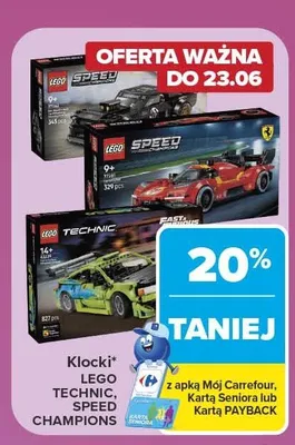 Klocki LEGO Technic Speed Champions promocja w Carrefour