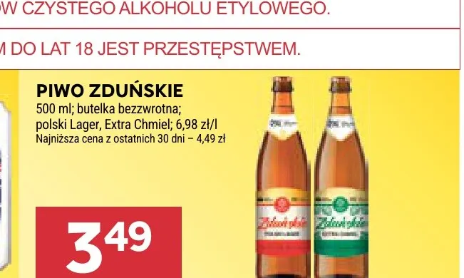 Piwo Zduńskie polski lager promocja w Stokrotka
