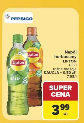 Napój herbaciany Lipton Peach promocja w Carrefour Market