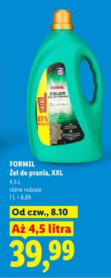 Żel do prania Formil XXL promocja w Lidl