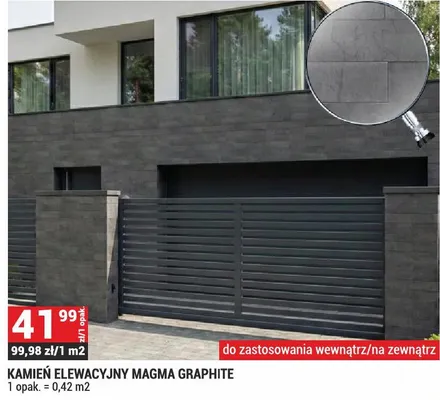 Kamień elewacyjny Magma Graphite promocja w Merkury Market