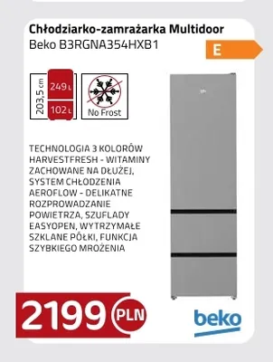 Chłodziarko-zamrażarka multidoor Beko B3RGNA354HXB1 promocja w kakto.pl