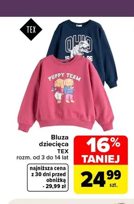 Bluza dziecięca TEX promocja w Carrefour