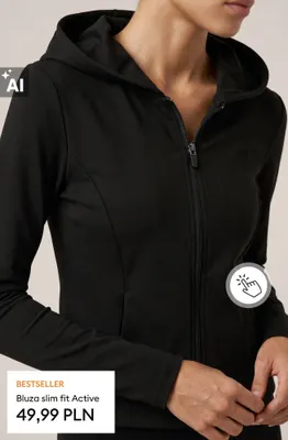 Bluza slim fit Active promocja w Sinsay