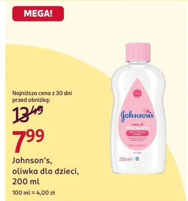 Oliwka do dzieci promocja w Rossmann