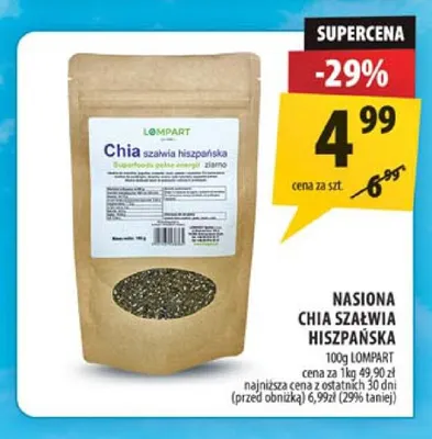 Nasiona chia szałwia hiszpańska Lompart promocja w Arhelan