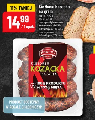Kiełbasa kozacka na grilla PEKPOL promocja w POLOmarket