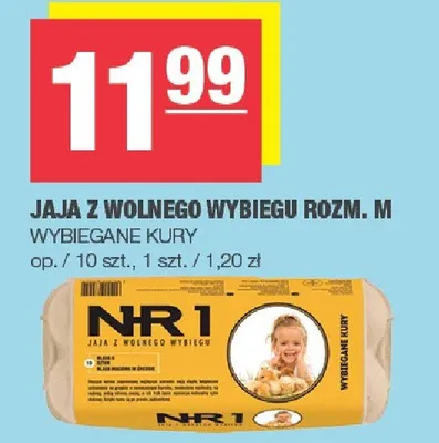 Jaja z wolnego wybiegu rozm. M promocja w SPAR