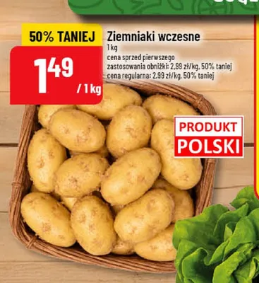 Ziemniaki wczesne polskie promocja w POLOmarket