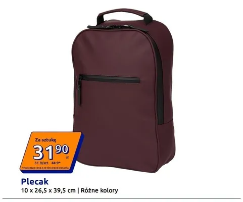 Plecak 10x26,5x39,5cm promocja w Action