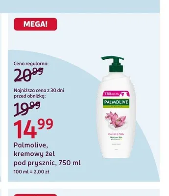 Palmolive kremowy żel pod prysznic promocja w Rossmann