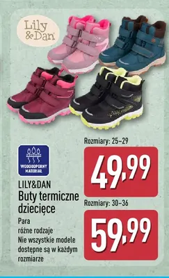 Buty termiczne dziecięce Lily & Dan 30-36 promocja w Aldi