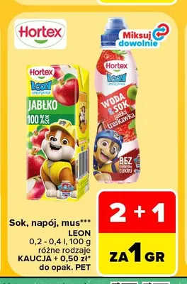 Sok Hortex Leon jabłko promocja w Carrefour