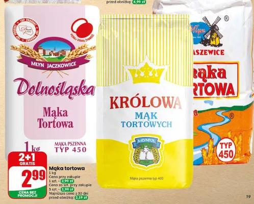 Mąka tortowa Młyn Staszewice Typ 450 promocja w Dino