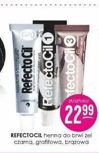 Henna do brwi w żelu Refectocil czarna promocja w Drogerie Jasmin