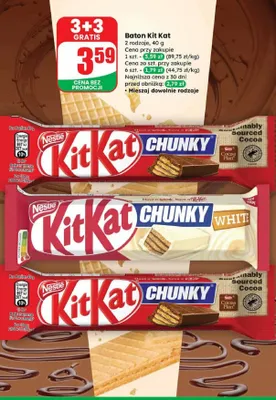 Baton Kit Kat Chunky White promocja w Dino