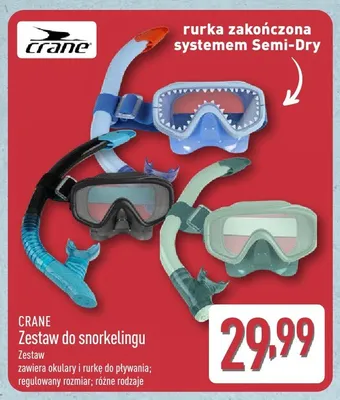 Zestaw do snorkelingu CRANE promocja w Aldi