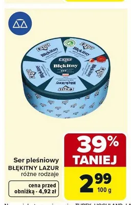 Ser pleśniowy BŁĘKITNY LAZUR promocja w Carrefour Market