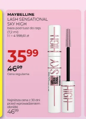 Baza pod tusz do rzęs Maybelline Lash Sensational Sky High promocja w Drogerie Jawa