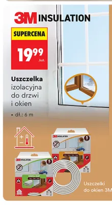 Uszczelka izolacyjna do drzwi i okien 6 m 3 promocja w Biedronka