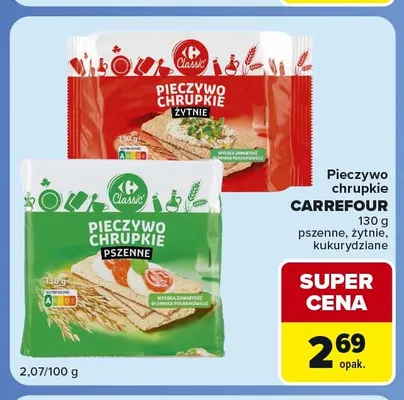 Pieczywo chrupkie pszenne Carrefour promocja w Carrefour Market