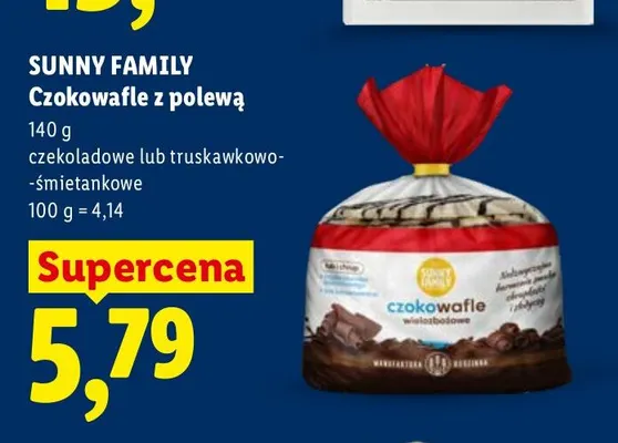 Czokowafle z polewą czekoladowe Sunny Family promocja w Lidl