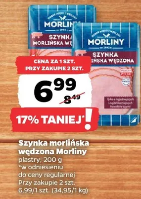 Szynka morlińska wędzona Morliny promocja w Netto