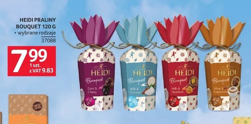 Praliny Heidi Bouquet Dark & Cherry promocja w Selgros